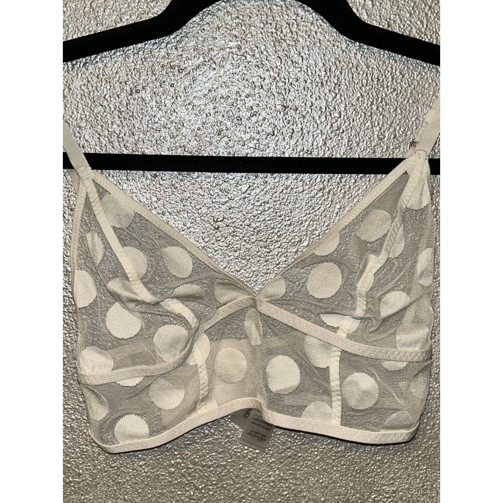 Love Stories Dawn Romantic Coquette Bralette Ivory Polka Dots Unpadded Bralette